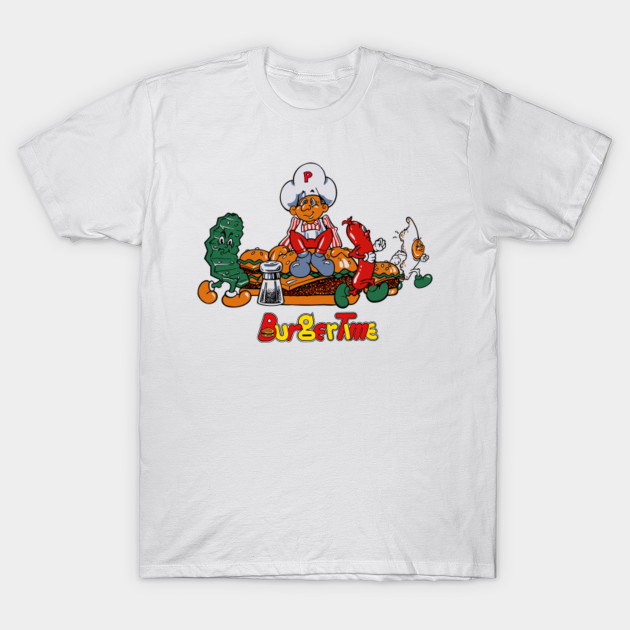 Burger Time - Group Logo (Console) T-Shirt-TOZ